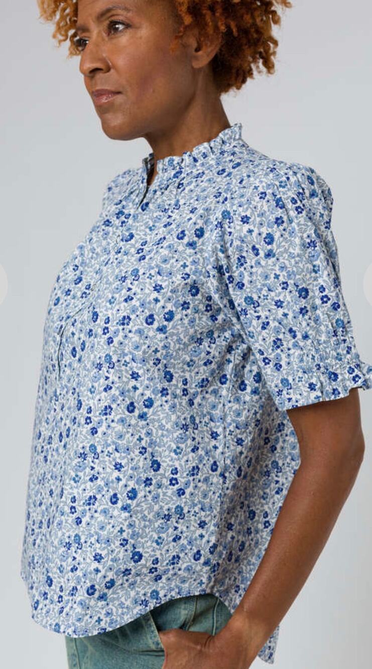Apeice Apart Los Altos Top in Sweet Blues Organic Cotton Size XL